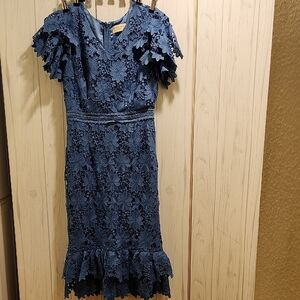 Rachel Parcell Midnight Blue Lace Top